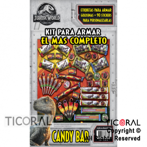 JURASSIC WORLD CANDY BAR ARMABLE x 1